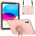 Dteck iPad A16/10th Generation 2025/2022 Case with Kickstand Butterfly Wings Pencil Holder Heavy Duty Hard Rugged Protective Kids Girls Cover for iPad 10th Gen 10.9 Inch 2022Pink