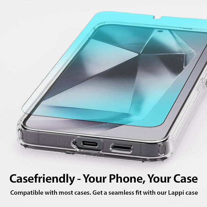 DOME GLASS Whitestone [Authentic full coverage] Tempered glass screen protector for Galaxy S24 Plus with UV lamp [2pack]