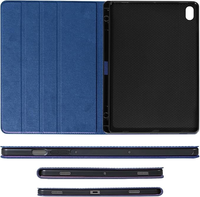 for Samsung Galaxy Tab S11 11 inch 5G Case with S Pen Holder 2025 Model(SM-X730/X736B) Genuine Leather Cover Protective ShellAuto Wake/Sleep.Blue