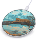 Leopard Lounging On Branch Acacia Tree Phone Charger Magnetic Charging Pad Anti-Slip with USB Cable