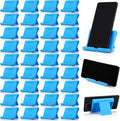 Wenqik 36 Pcs Cell Phone Stands Foldable Tablet Mobile Stand Adjustable Multi Angle Tablet Holder Compatible with Phone 15 14 13 12 11 Pro Xs Xs Max XR 8(Blue)