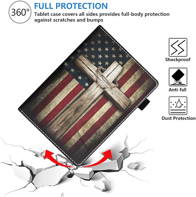 American Flag and Cross