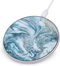 Beautiful Marble Wireless Charger Portable Cordless Charger Round Wireless Charging Pad Phone Charger