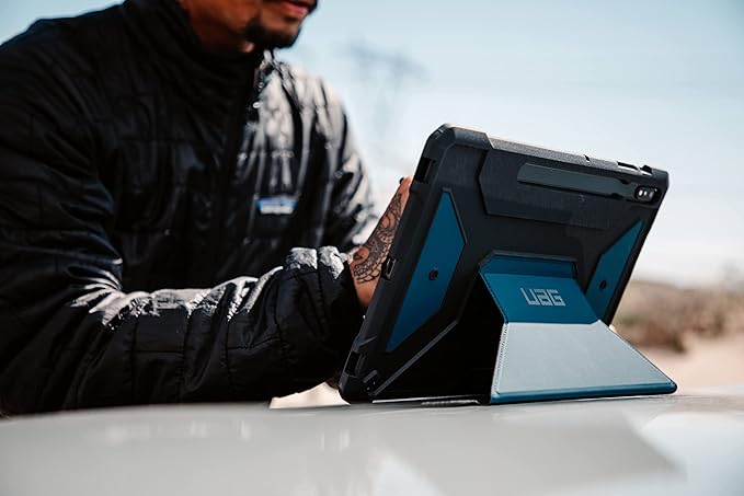URBAN ARMOR GEAR UAG Designed for Galaxy Tab S8 Plus 12.4-inch (SM-X800 &amp SM-X806) Case Rugged Smooth Exterior Material Heavy Duty Folio Stand Metropolis SE Protective Cover Mallard