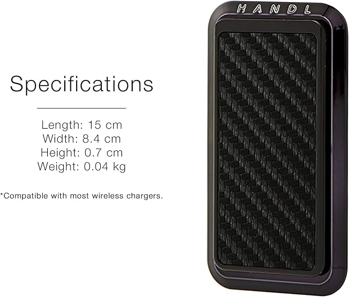 HANDL New York Carbon Fiber HANDLstick Grip and Stand for Smartphones