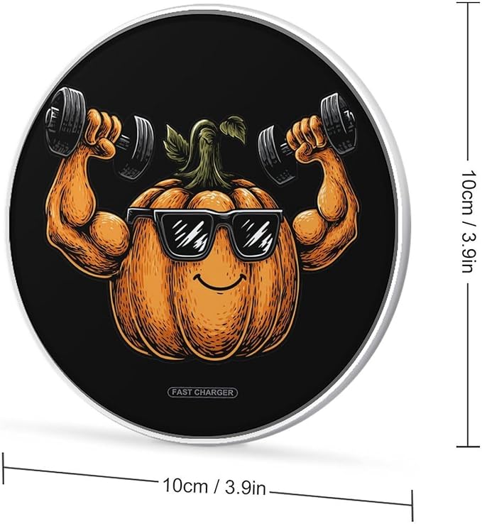Power Pumpkin Weightlifting Phone Charger Magnetic Charging Pad Anti-Slip with USB Cable