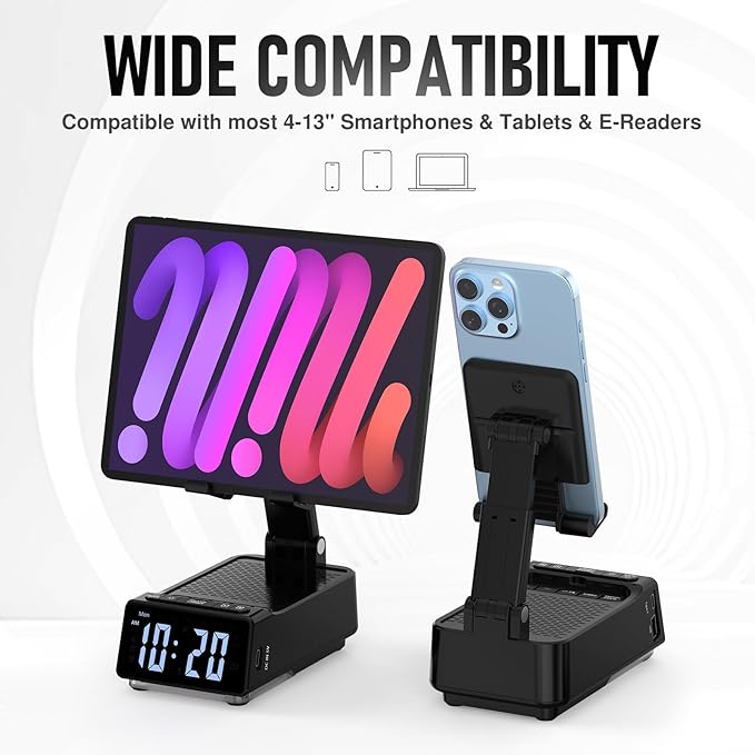 Birthday Gifts for Men Him Cell Phone Stand with Wireless Bluetooth Speaker and Charging Function 360° Rotable Angle Adjustable Unique Mens Gifts for Dad Husband Boyfriend Cool Gadgets for Men