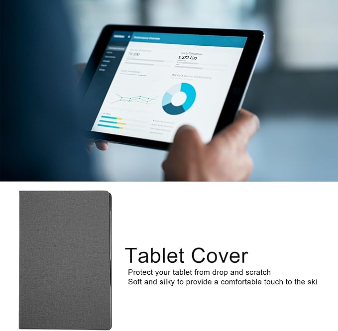 Yoidesu Tablet Case for Tab 15 15PRO Soft PU Leather Scratch Tablet Protective Case Cover Compatible with Tab 15 15PRO (Grey)