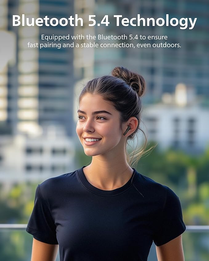 Philips TAT1139 Wireless EarbudsTrue Wireless HeadphonesPowerful Bass with 13 mm DriverClear Call with AI Mic26-Hour Battery LifeFast ChargingBluetooth v5.4IPX4 RatingErgonomic DesignBlack