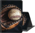 Case for Galaxy Tab A9+/A9 Plus 11 inch 2023 2024Slim Leather Multi-Angle Stand Folio Cover Auto Wake/Sleep for Samsung Galaxy Tab A9 Plus Tablet SM-X210/X216/X218Retro Baseball