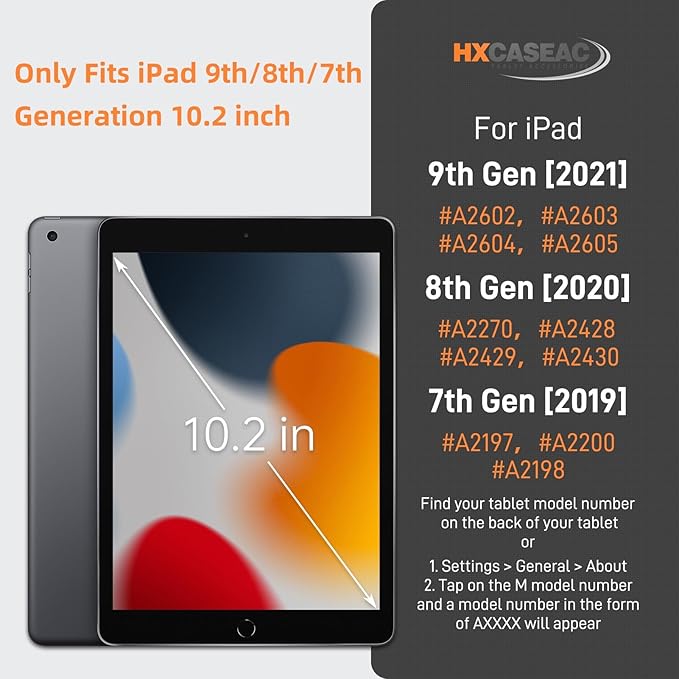 HXCASEAC Kids Case for iPad 9th/8th/7th Generation Full Body Protective Design | Foldable Stand | Screen Protector | Pencil Holder Durable for iPad 9th Gen / 8th Gen 10.2 inch Dark Green
