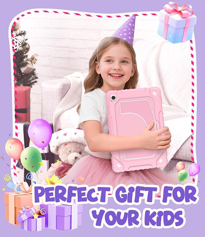 OKP Case for Samsung Galaxy Tab A9+ Plus 11 Inch 2023/ A11 Plus 2025 Shockproof Rugged 11 Galaxy A9+/ A11+ Tablet Cover with Built-in Screen Protector Shoulder Strap Kickstand Pink+Light Pink