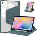 Rotating Case for Lenovo Tab K10 2nd 10.1 2025 TB-311FU/311XU with Pencil Holder360 Rotation Protective Stand Smart Tablet Slim Hard Shell Folio Cover Clear Back with Auto Wake/Sleep (Dark Green)