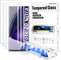 3 Pack Screen Protector for Samsung Galaxy Note20 Ultra Tempered Glass HD Fingerprint Unlock 3D Curved Edge Full Coverage Protector Easy Install Kit for Galaxy Note20 Ultra 5G (Note 20)
