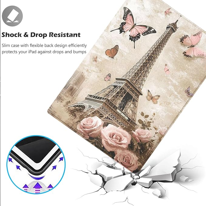 Eiffel Tower Butterfly Rose