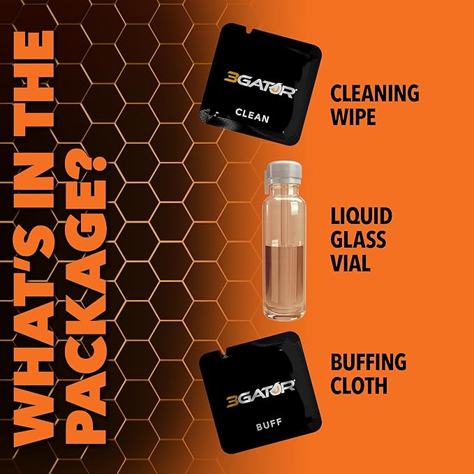 3GATOR by cellhelmet Liquid Glass Wipe On Extreme Glass Protection with $300 Repair Protection Guarantee | Made in the USA | Universal Screen Protector for Phones Smart Watches and Tablets | Scratch