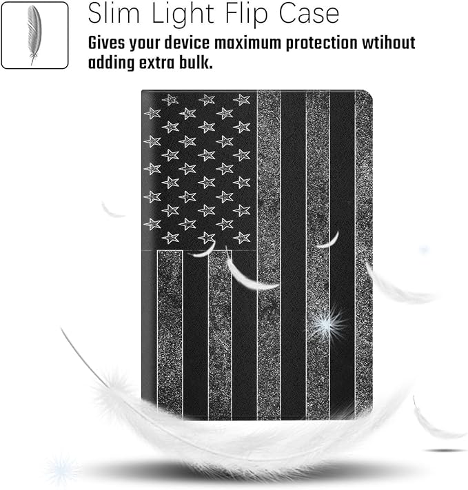 Black and white American Flag
