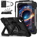WESOROL for iPad Air 13 Inch Case (M3/M2) 2025/2024 with Pencil Holder/Screen Protector/360° Rotating StandMilitary Grade Shockproof Cover for iPad Air Case 13 Inch M2 Cases Black
