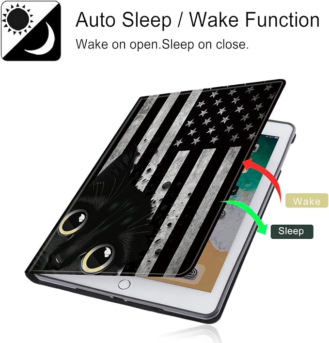 American Flag Black Cat