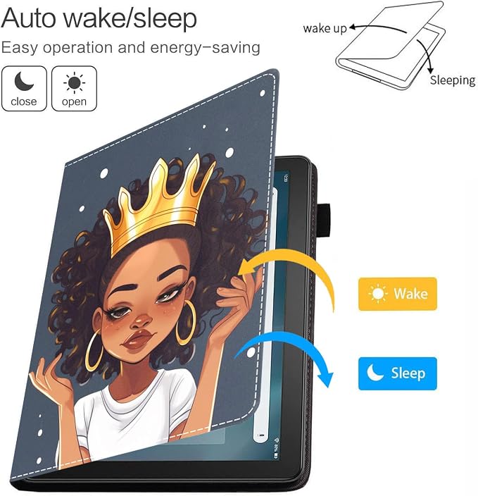 African American Girl Wearing Crown