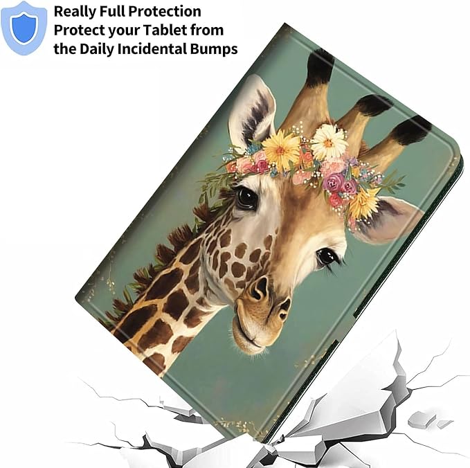 Giraffe with Flowers