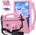 Compatible with Honor Pad X8a 2024/Pad X9 11 inch 2024/Infinix Xpad 11 inch X1101 2024 Tablet Case Kids Shockproof Protective Case with Shoulder Strap &amp Stand Handle Pink