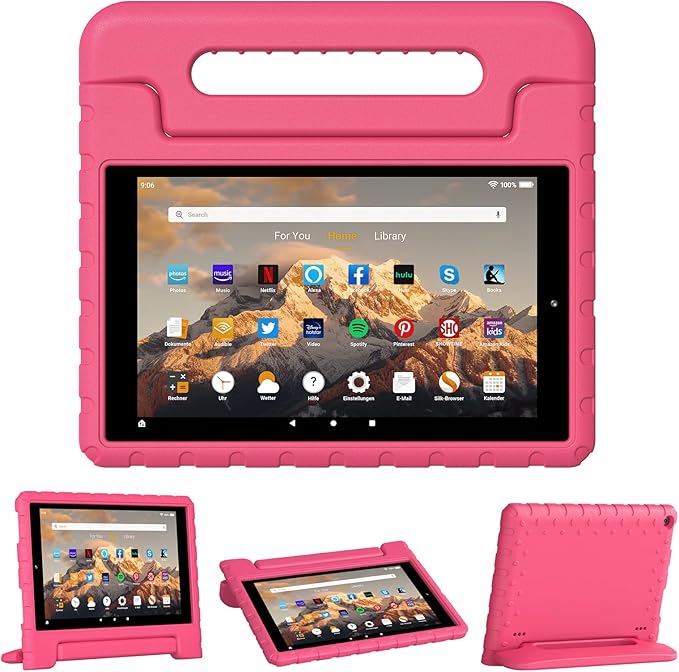 for Amazon Fire hd 10 Tablet case Kids 5th/7th/9th Generation 2015/2017/2019 ReleasedLightweight Shockproof Case with Portable Handle Stand for Amazon Kindle Fire HD 10 Tablet