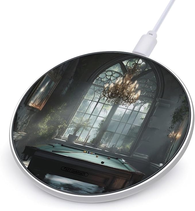 Billard Shadows Fast Portable Charger 10W Funny Graphic Phone Charging Pad with USB Cable