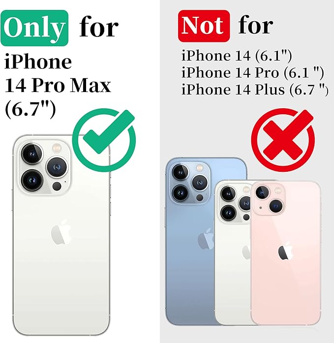 Cozycase for iPhone 14 Pro Max Waterproof Shockproof Dustproof Case [Compatible with MagSafe] - Heavy Duty/360 Full Body/Military Grade/Rugged Built in Screen/Camera Protector with Lanyard Black