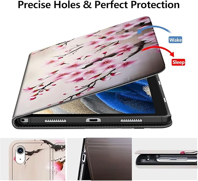 Case for iPad 10.5/iPad Air 3rd Generation 2019 / iPad Pro 2017 PU Leather Smart Protective Cover with Auto Sleep/Wake for iPad Air 3rd 10.5Cherry Blossom