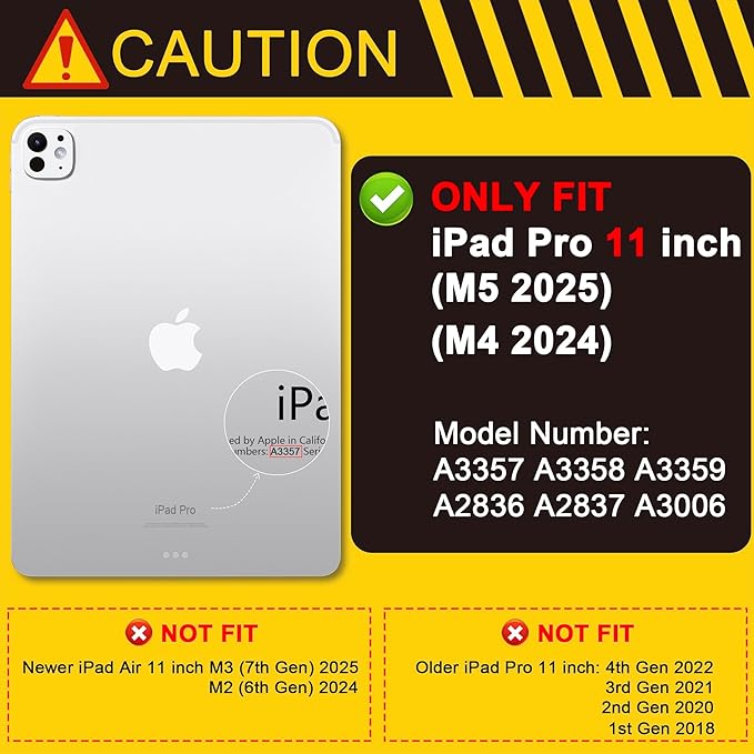 DONGKE for iPad Pro 11-Inch Case (M5 2025 / M4 2024) 6th/5th Generation [Auto Sleep/Wake &amp Pencil Pro Holder] Clear Acrylic Back Smart Trifold Stand Cover Bear &amp Cherry