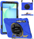 BRAECN Case for Samsung Galaxy Tab S10 Lite/S10 FE/S9 FE 5G 10.9&amp S9/S8/S7 11Heavy Duty Shockproof Silicone Cover with 360 Rotating Stand &ampHand Strap Kickstand Shoulder Strap S Pen Holde