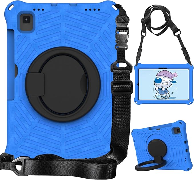 for Samsung Galaxy Tab S5e 10.5 (2019) SM-T720/T725 Tablet Case for Kids - EVA Lightweight Shockproof 360° Rotating Handle Stand Rugged Cover W Shoulder StrapBlue