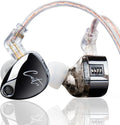 KZ Castor in Ear Monitor Headphones HiFi Improved Bass Earphone Sound Tunable Noise Isolating IEMs Dual-Dynamic Driver Wired Earbuds 2PIN-C Detachable Cable for Singers Musicians