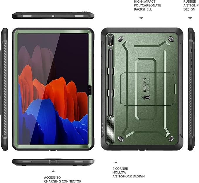 SUPCASE for Samsung Galaxy Tab S8 Ultra Case with Stand (Unicorn Beetle Pro) [Built-in Screen Protector &amp S Pen Holder] Full-Body Heavy Duty Tablet Cover for Galaxy Tab S8 Ultra 2022 Guldan