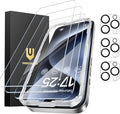 UNBREAKcable iPhone 15 Pro Screen Protector 3-Pack 3 Tempered Glass + 3 Camera Lens Protectors 9H Hardness HD Clarity Anti-Fingerprint Case Friendly 6.1 Inch