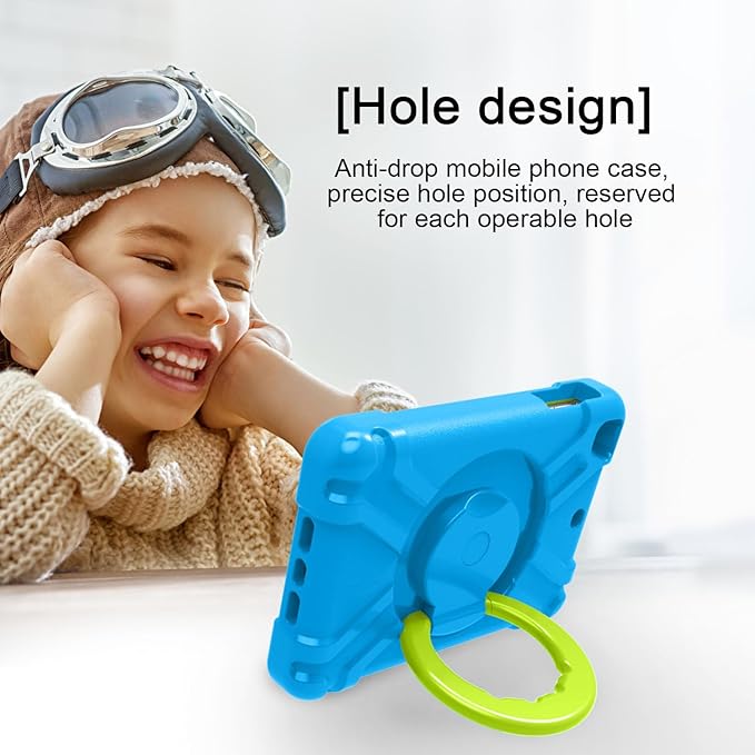 Compatible with Apple iPad mini 1/2/3 Tablet CaseRugged Kids Case with Stand Lightweight Shockproof Kids Friendly Tablet Cover Blue+Grass Green