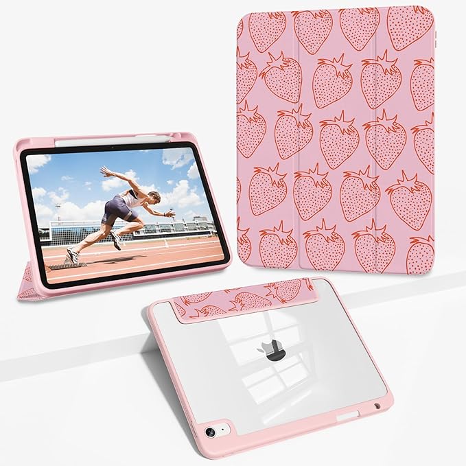 Case Compatible with iPad (A16) 11th Generation 11 Inch 2025/10th Generation 10.9 Inch 2022 Shockproof Hybrid Slim Stand Cover with Clear Back Shell &amp Pencil Holder Auto Wake/Sleep Z010