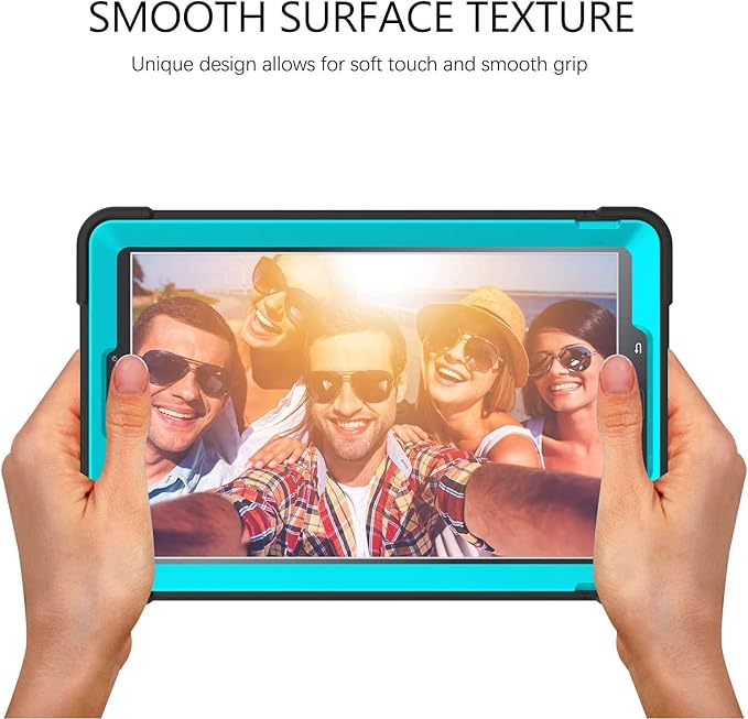 GUAGUA Protective Case for Samsung Galaxy Tab A 10.1 2016 Heavy Duty Rugged Shockproof Anti-Scratch Tablet Cover with Kickstand Black/Blue