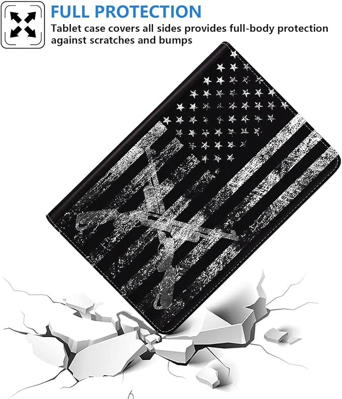 USA Flag with Guns