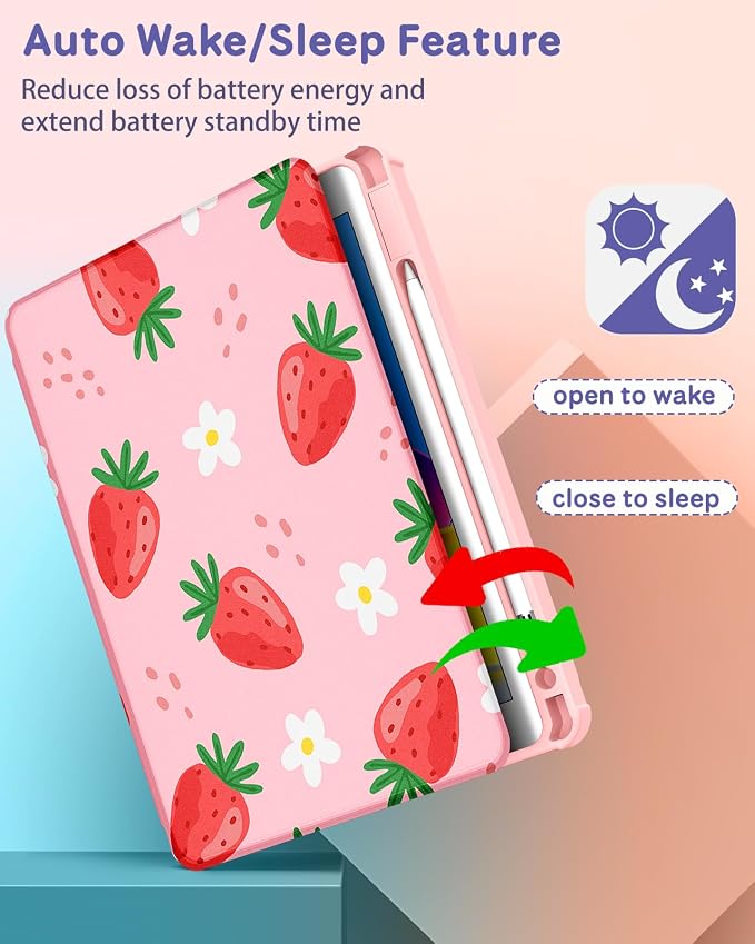 1-for iPad 789-Strawberry Flower