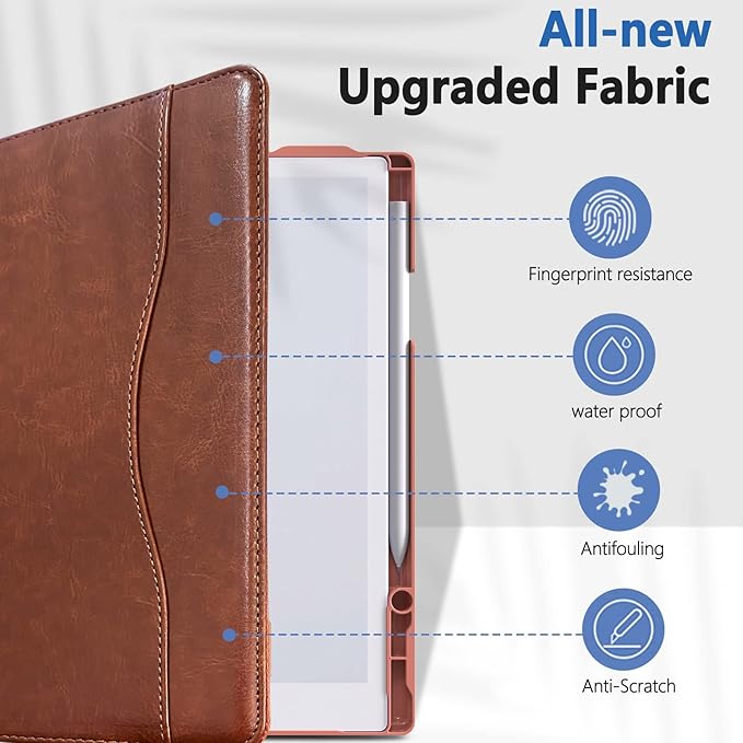 E NET-CASE Case for Remarkable 2 Tablet 10.3 inch (2020 Released) - New Upgraded Design 360 Degree Rotating Stand Cover for Remarkable 2 Digital Paper with Pencil Holder (Brown)