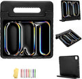 Kids Case for iPad Pro 13 inch M5/M4 (2025/2024) with Pencil Holder/Convertible Handle Stand Shockproof Slim Lightweight Cute Soft EVA Heavy Duty Rugged Kickstand Cover for Children Black