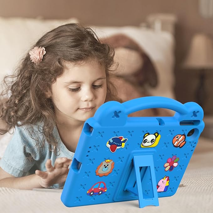 Compatible with Lenovo tab TB-311/WIFI 10.1 (2025) Tablet Case Kids Friendly Universal Lightweight Shockproof Protective Case with Shoulder Strap &amp Stand Handle Sky Blue