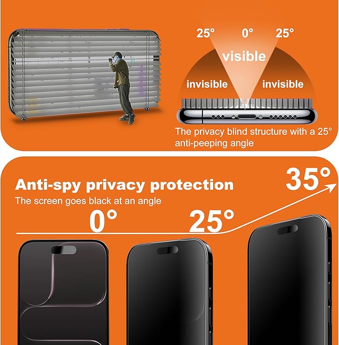 2-Pack Matte Privacy Screen Protector for iPhone 17 AirAnti-Glare &amp Anti-SpyAnti-FingerprintSmooth as SilkEasy Installation Military-Grade 9H Hardness