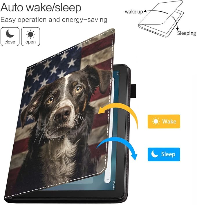 Dog on USA Flag Background