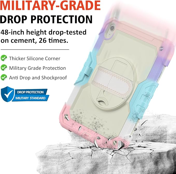 Light Pink Case with Glass Screen Protector
