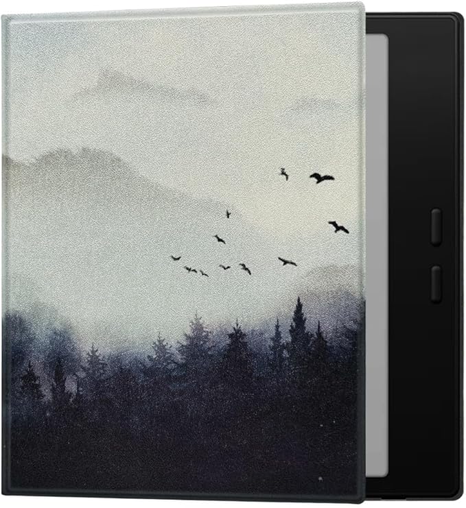 Magnetic Leather Case for 7'' Onyx Boox Go 7 / Boox Tablet Go Color 7 (Gen II/Gen I 2025/2024) /Boox Page Ultra-Thin Lightweight Cover with Auto Sleep/Wake &amp Magnetic Closure (Misty Forest)