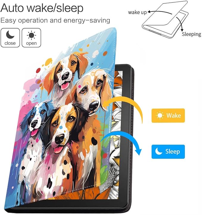 Abstract Watercolor Art Dogs