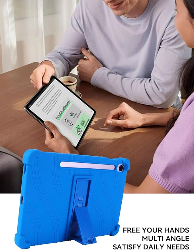 Case for Samsung Galaxy Tab S10 FE Plus/S10 FE+5G 13.1-Inch - Protective Cover with S Pen Holder &amp Multi-Angle Viewing Stand (Blue)